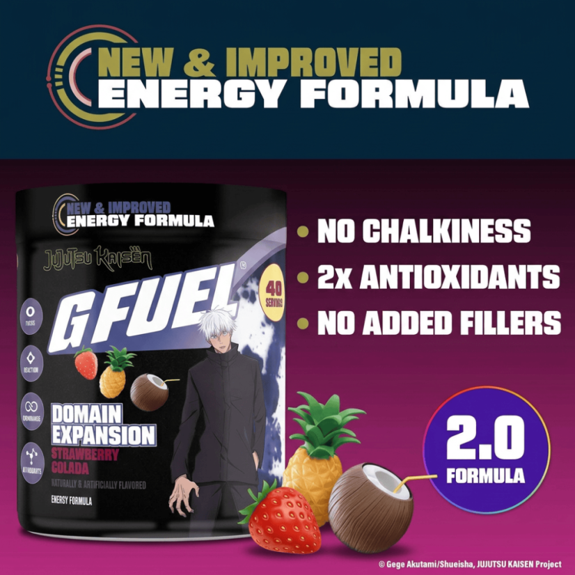 G FUEL GOJO´s Domain expansion 2.0 (strawberry, pineapple, coconut)