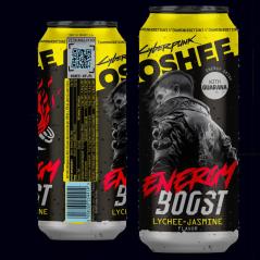 OSHEE Cyberpunk Energy Boost Lychee-Jasmine 500ml (zero caffein)