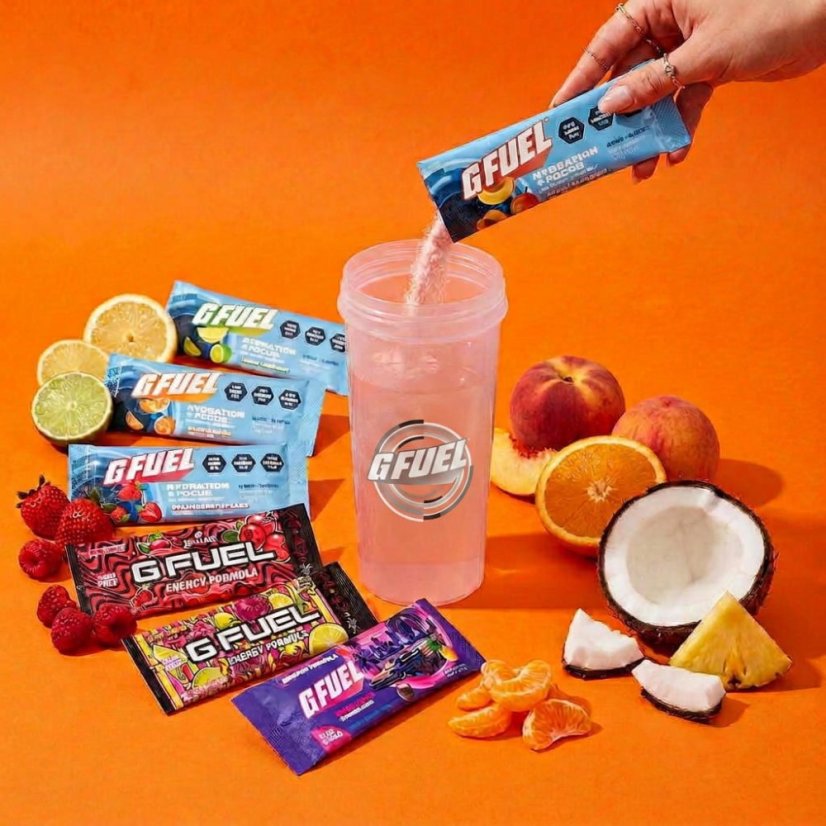 G FUEL Starter Kit - Winter White Shaker + 7 testovacích balení