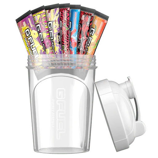G Fuel Starter kit - Průhledný shaker + 6 testovacích balení