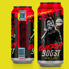 OSHEE Cyberpunk Energy Boost Bubble Gum 500ml (žvýkačka, bez kofeinu)