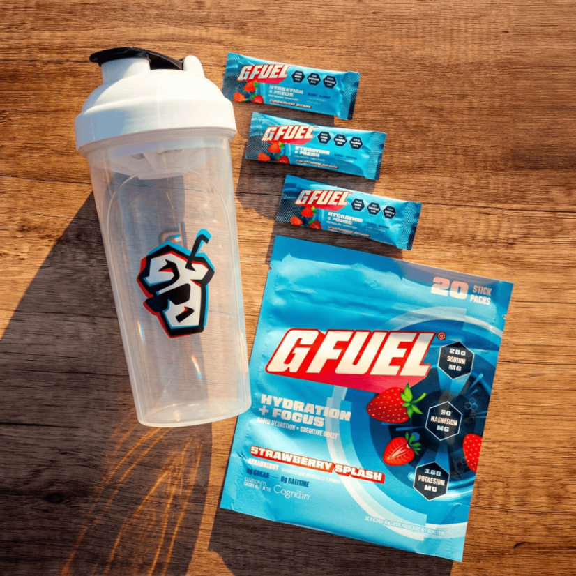 G FUEL Hydration + Focus Strawberry Splash - Caffeine-free