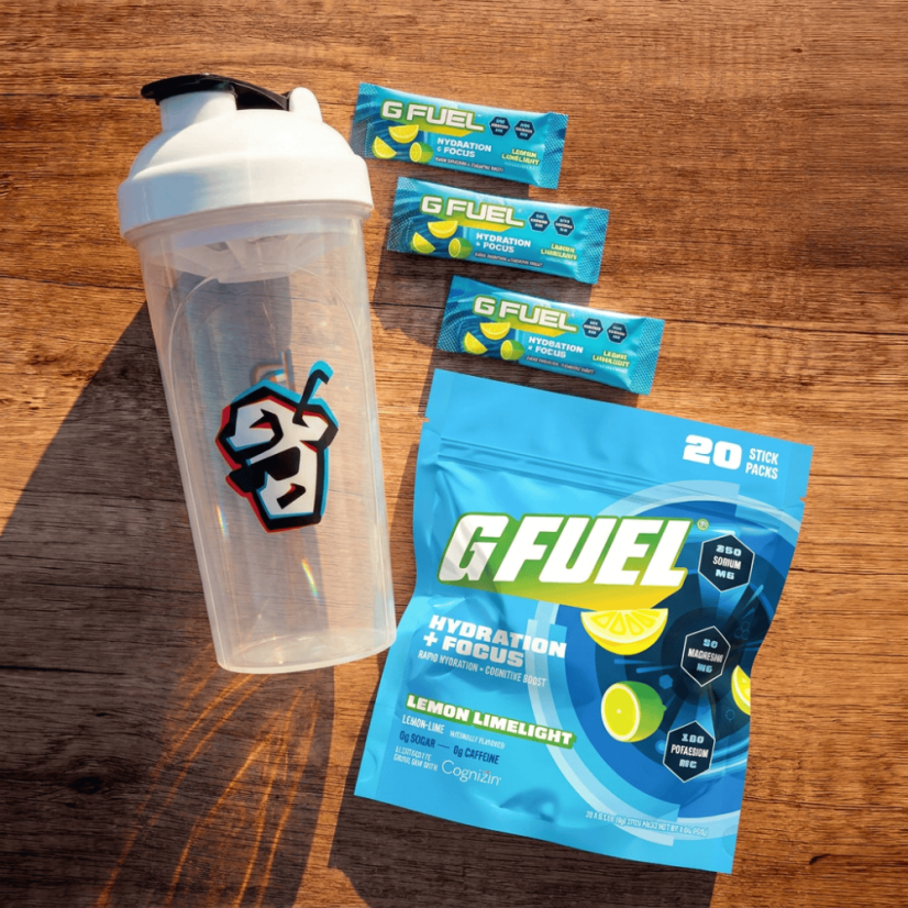 G FUEL Hydration + Focus Lemon Limelight- Caffeine-free-KOPIE