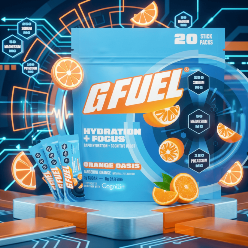 G FUEL Hydration + Focus Orange Oasis- Caffeine-free