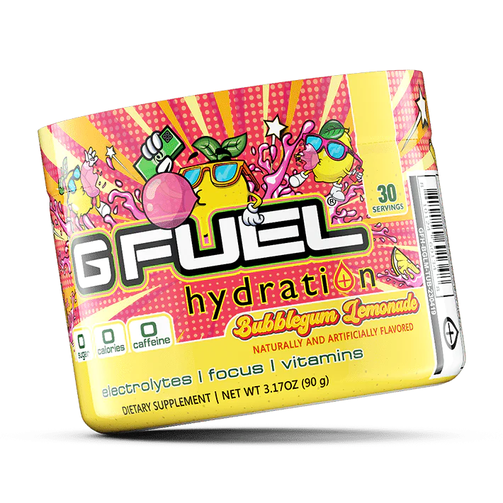 G FUEL Bubblegum Lemonade (žvýkačka, citronáda, Bez kofeinu)