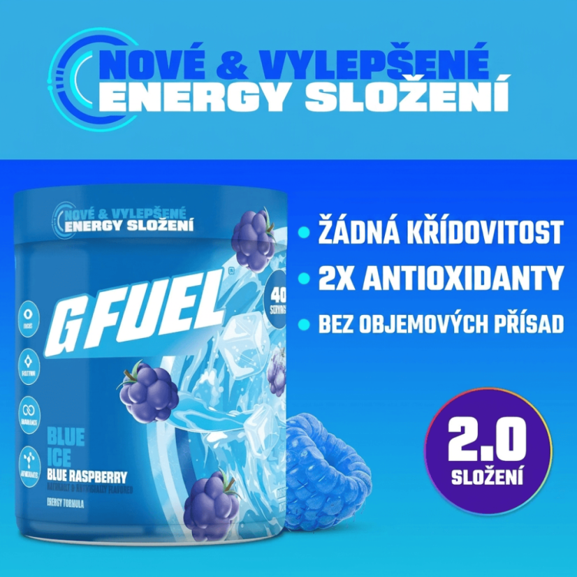 G FUEL Blue Ice 2.0 (modrá malina)