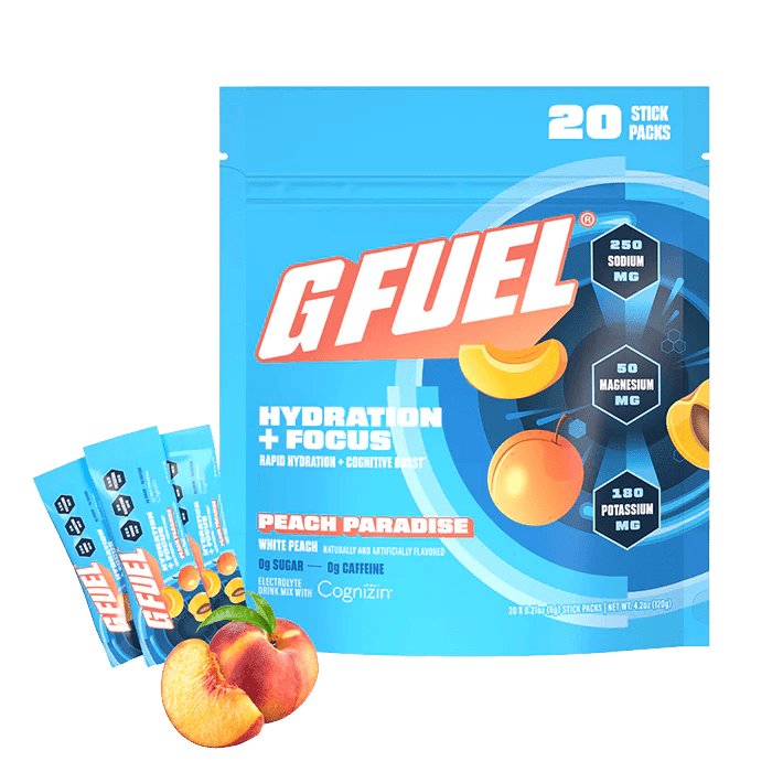 G FUEL Hydration + Focus Peach Paradise - Bez Kofeinu