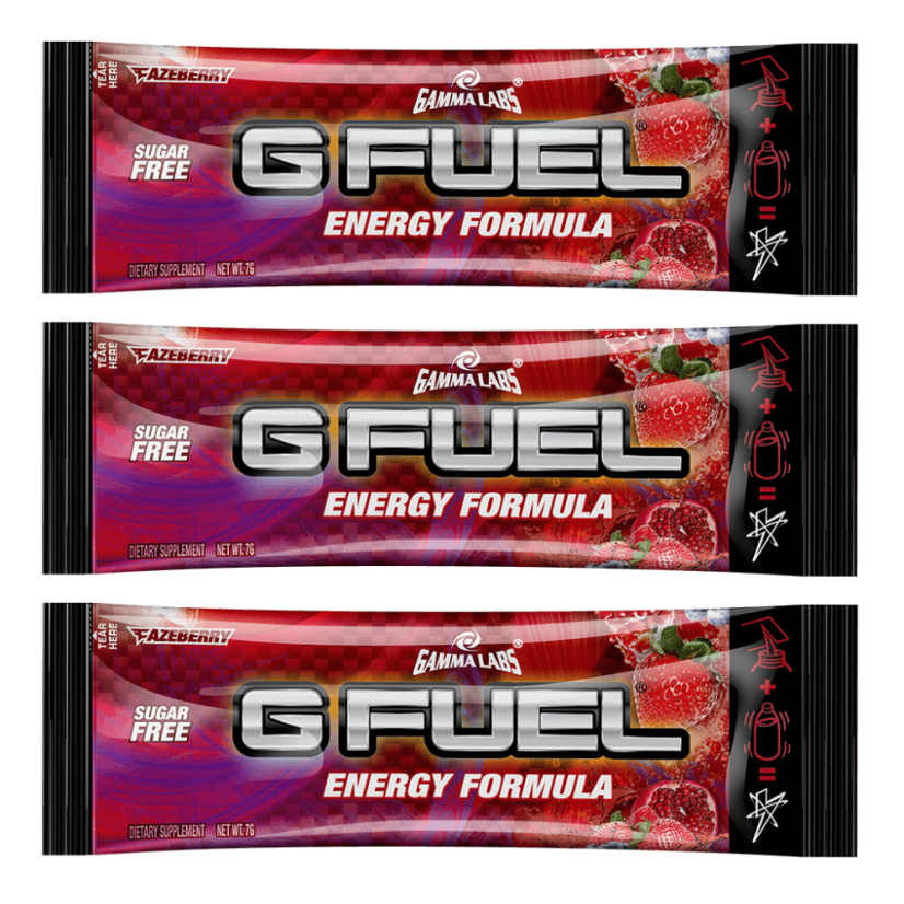 G FUEL FaZeberry (pomegranate, strawberry, acai berries) - 3x 7g packs