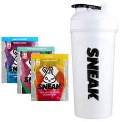 Sneak Energy - OG Shaker (bílý) + 3x 10g balení